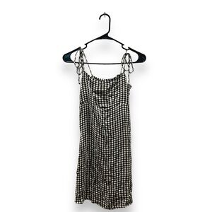 Billabong | Black + White Gingham Small cutout dress | Size XS
